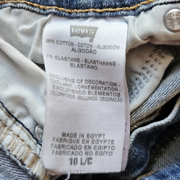 Y2k Levi's 515 bootcut tall retro color midrise stretch distressed jeans Size 10 - Picture 7 of 9